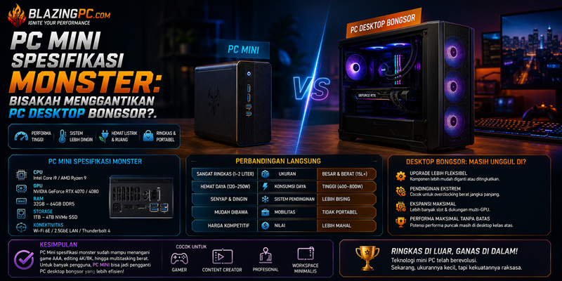 PC Mini Spesifikasi Monster Bisakah Menggantikan PC Desktop Bongsor