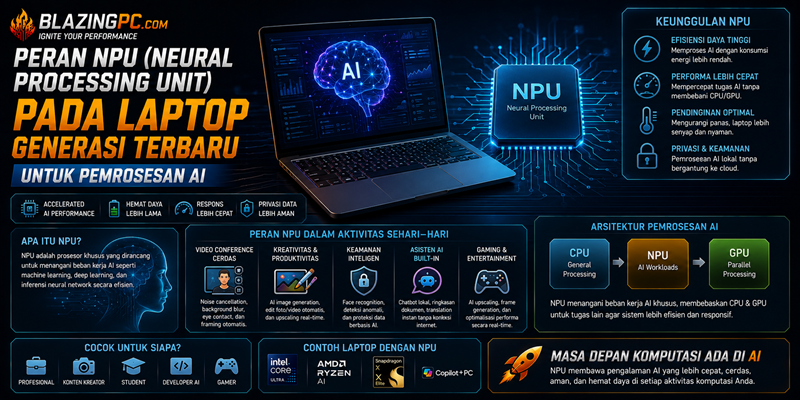 Peran NPU (Neural Processing Unit) pada Laptop Generasi Terbaru untuk Pemrosesan AI