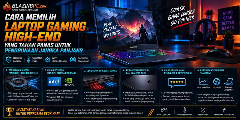 Cara Memilih Laptop Gaming High-End yang Tahan Panas untuk Penggunaan Jangka Panjang